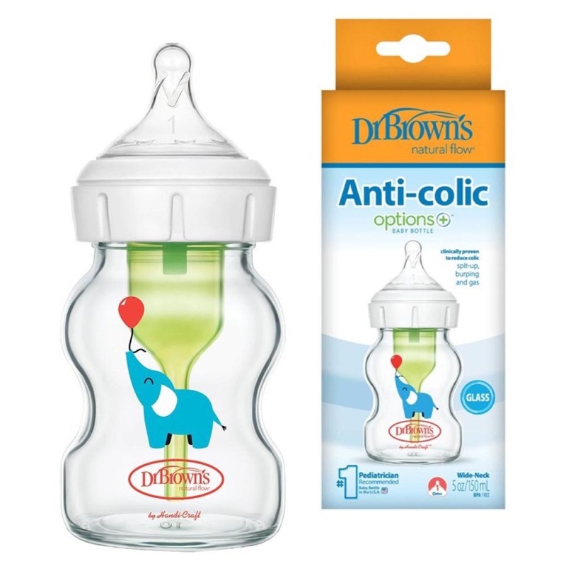 شیشه شیر پیرکس 150 میل دکتربراون Dr browns طرح فیل