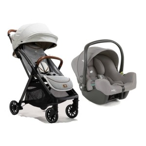 ست کالسکه و کریر پارسل جویی طوسی parcel Joie & I Snug 2