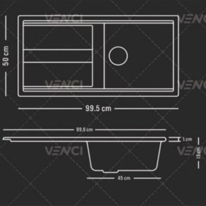 سینک گرانیتی مدل M320 برند ونسی
