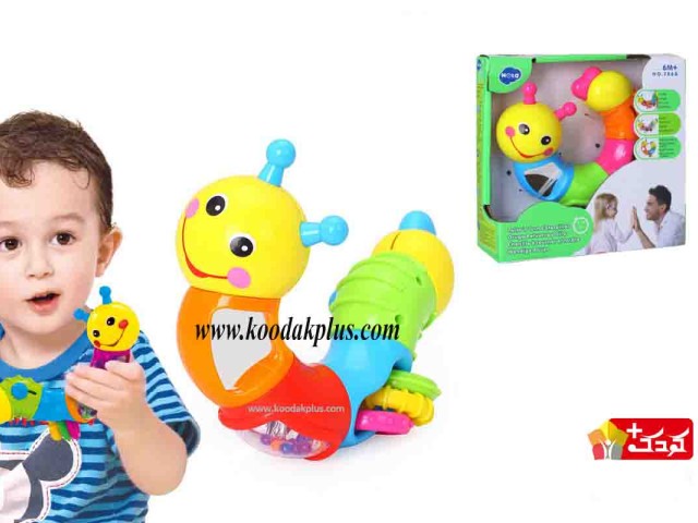 اسباب بازی جغجغه کرم هولی تویز مدل lovely worm-786B