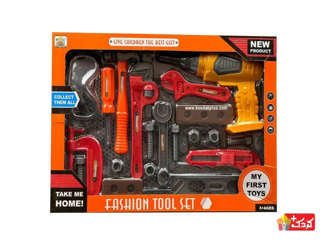 ست ابزار اسباب بازی FASHION TOOL به همراه دريل  و عینک مدل 77-36778
