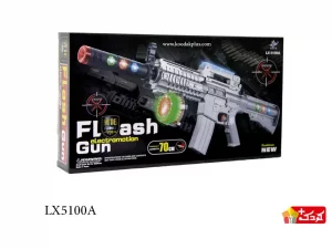 تفنگ M16 موزیکال چراغ دار طرح رگبار مدل LX5100A