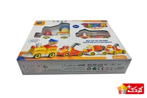 قطار اسباب بازی بچه گانه همراه با جرثقیل و میکسر مدل mfj1611