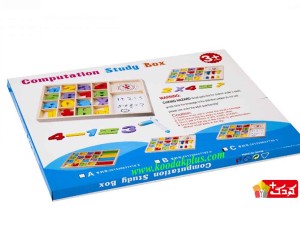 اسباب بازی چوبی آموزشی اعداد و ساعت ( computation study box)