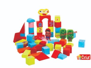 بلوک چوبی بریکس سطلی   block building 53 pcs