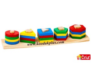 اسباب بازی مونته سوری آموزش اشکال   Monte Surrey 5 columns