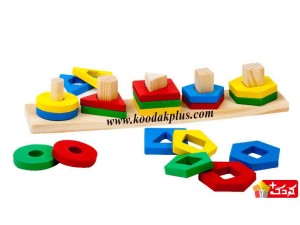 اسباب بازی مونته سوری آموزش اشکال   Monte Surrey 5 columns