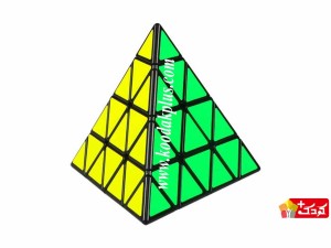 روبیک هرم حرفه ای  4×4 کای وای زمینه مشکی Qiyi 4×4 Master pyraminx