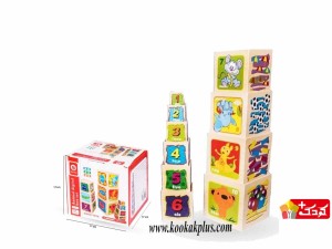 برج مکعب مدل حیوانات و اعداد  10 عددی