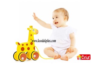 حیوانات عروسکی چرخ دار چوبی برای رده سنی 3 سال به بالا