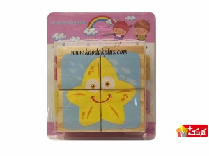 پازل مکعبی 2*2 چوبی 6 وجهی