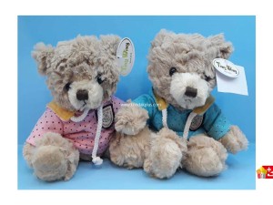 عروسک پولیشی خرس نشسته لباس دار نانو کد 088 bear