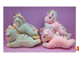 عروسک پولیشی نانو یونیکورن خوابیده طرح ماه کد 100 unicorn