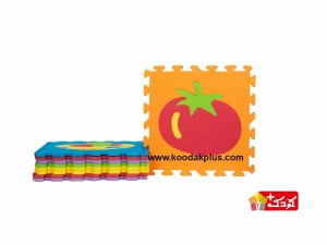 کفپوش تاتامی بافوم طرح میوه مدل A02 بسته 9 عددی