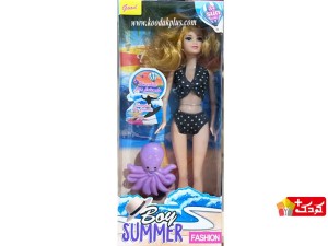 عروسک باربی ساحلی  به همراه اختاپوس مدل zr-068