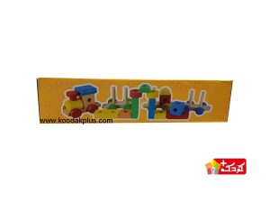اسباب بازی آموزشی قطار چوبی مدل Puzzle Train