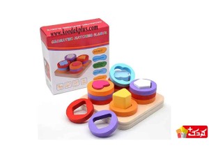 اسباب بازی مونته سوری جاگذاری اشکال مربعی مدل geometric matching sleeve