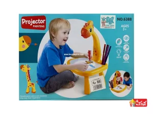 میز نقاشی پروژکتور دار بچه گانه طرح زرافه مدل 6288