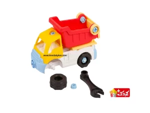 اسباب بازی ساختنی آچار بدست طرح بیل مکانیکی و کمپرسی