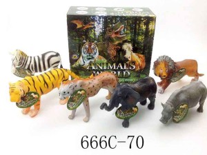 مجموعه 6 عددی فیگور حیوانات وحشی مدل Animal World