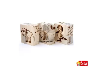 اسباب بازی فکری چوبین مدل جورچین حیوانات چوبی