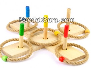 اسباب بازی چوبی پرتاب حلقه