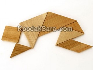 اسباب بازی چوبی تنگرام ساده