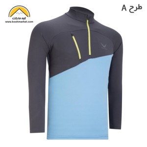 تیشرت نیم زیپ کوهنوردی بهاره و تابستانه Snow Hawk مدل A01