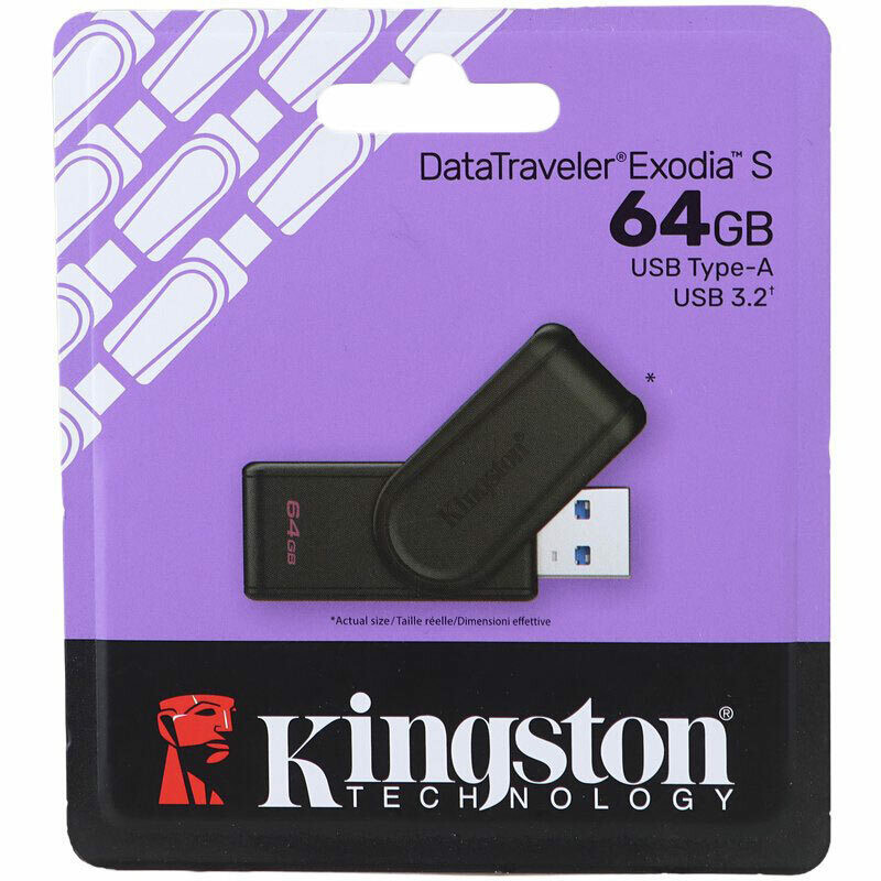 فلش 64 گیگ کینگستون Kingston DataTraveler ExodiaS USB3.2