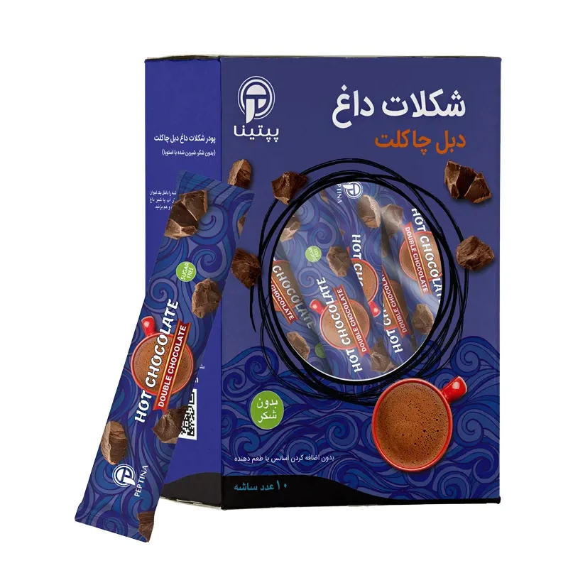 شکلات داغ دبل چاکلت پپتینا 10 ساشه 10 گرمی