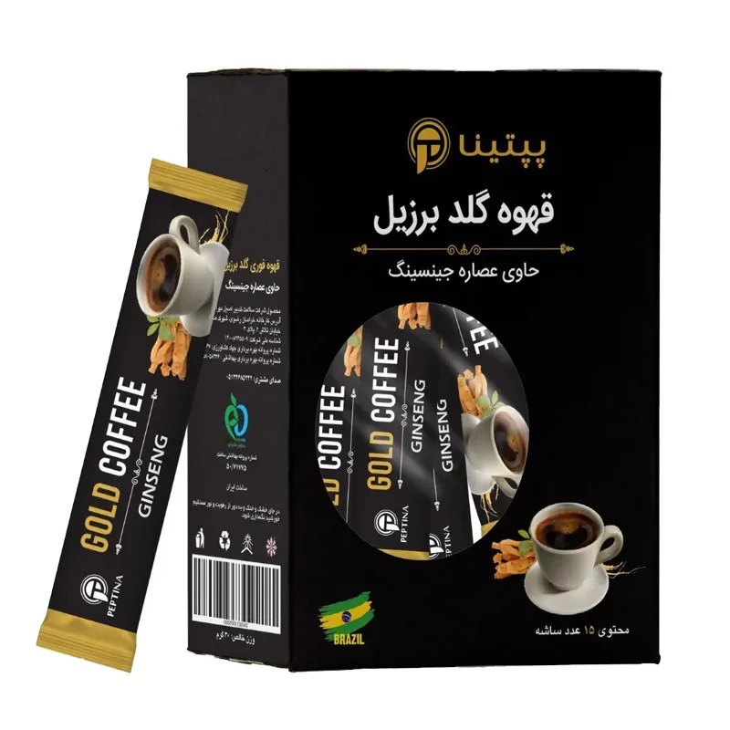 قهوه گلد با جینسینگ پپتینا قوطی 100 گرمی