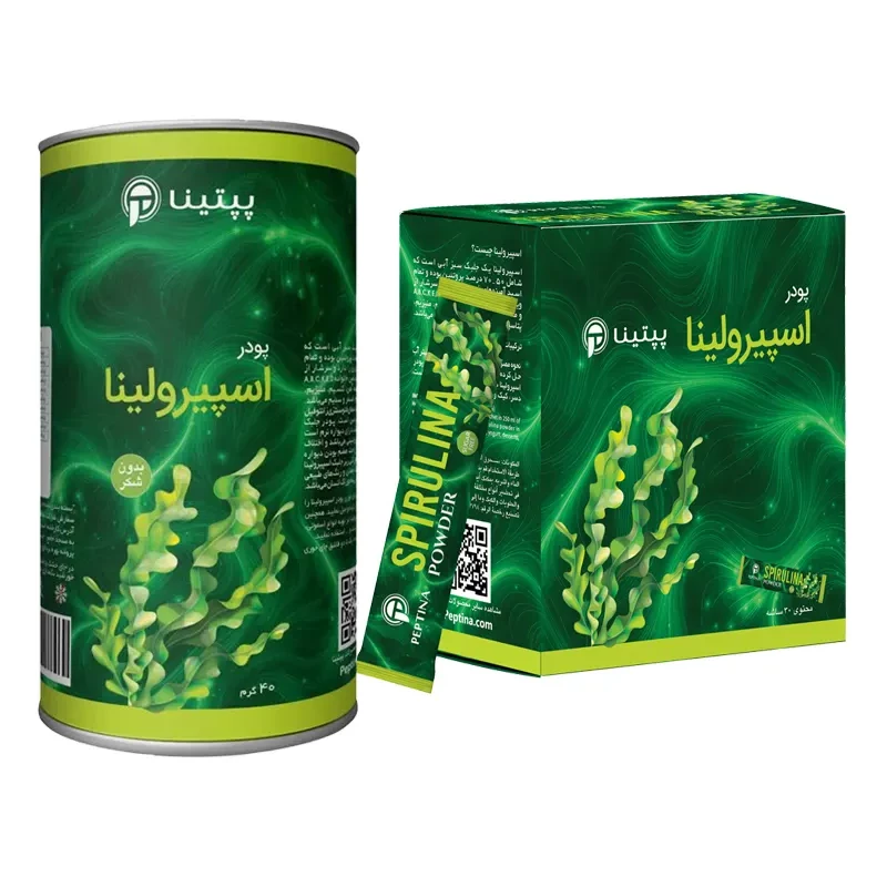 پودر اسپیرولینا سبز پپتینا 100 gr package