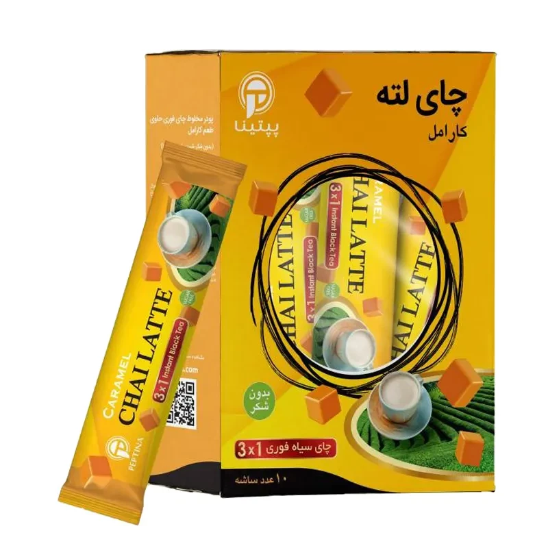 شیر چای (چای لته) کارامل پپتینا 10 ساشه 10 گرمی