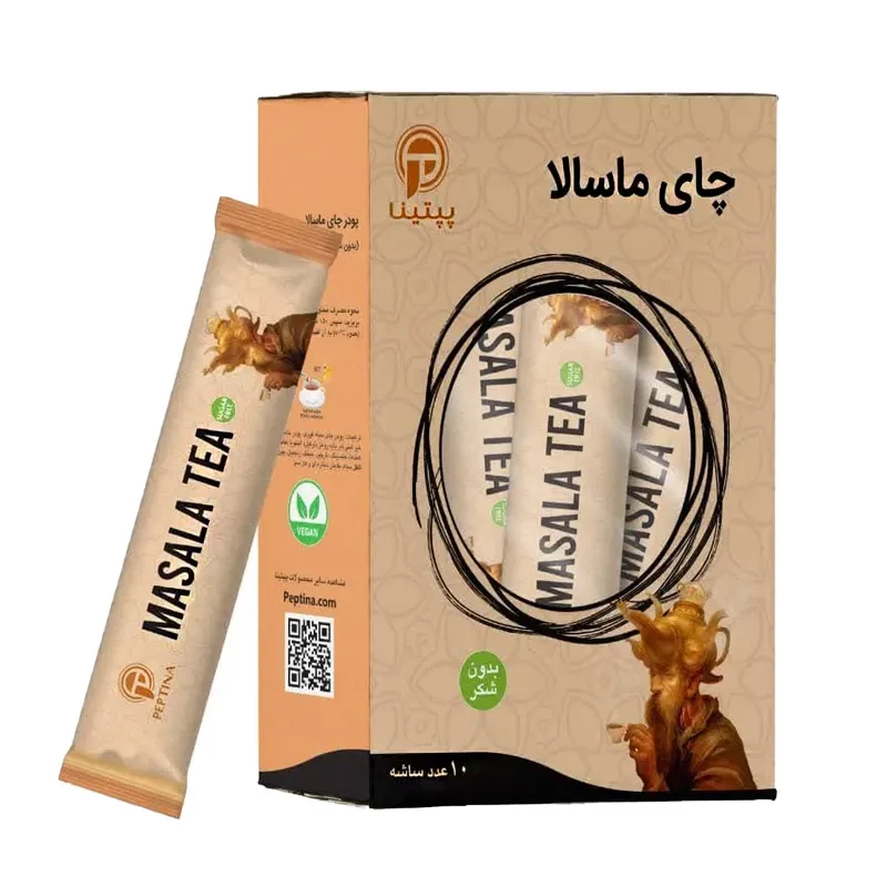 چای ماسالا کلاسیک پپتینا sachet box containing 20 sachets of 10 grams