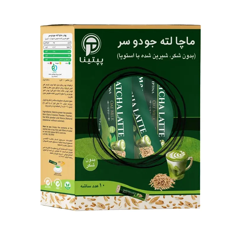 ماچا لته جو دو سر پپتینا 10 ساشه 10 گرمی
