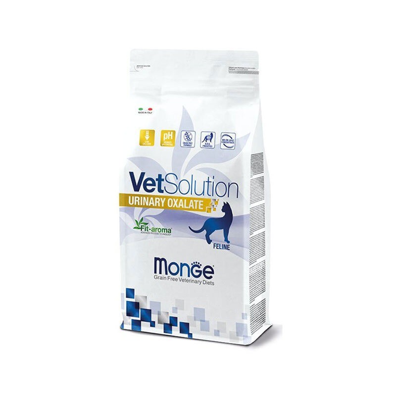 غذای خشک درمانی مشکلات مجاری ادراری گربه مونژه یورینری اگزالات Monge VetSolution Dry Cat Food وزن 400 گرم