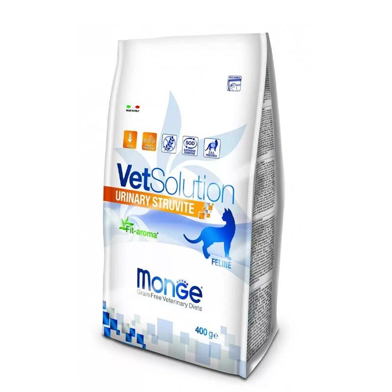 غذای خشک درمانی گربه مونژه مناسب برای دفع سنگ ادراری با طعم مرغ Monge Urinary Struvit Cat Food With Chicken وزن 400 گرم