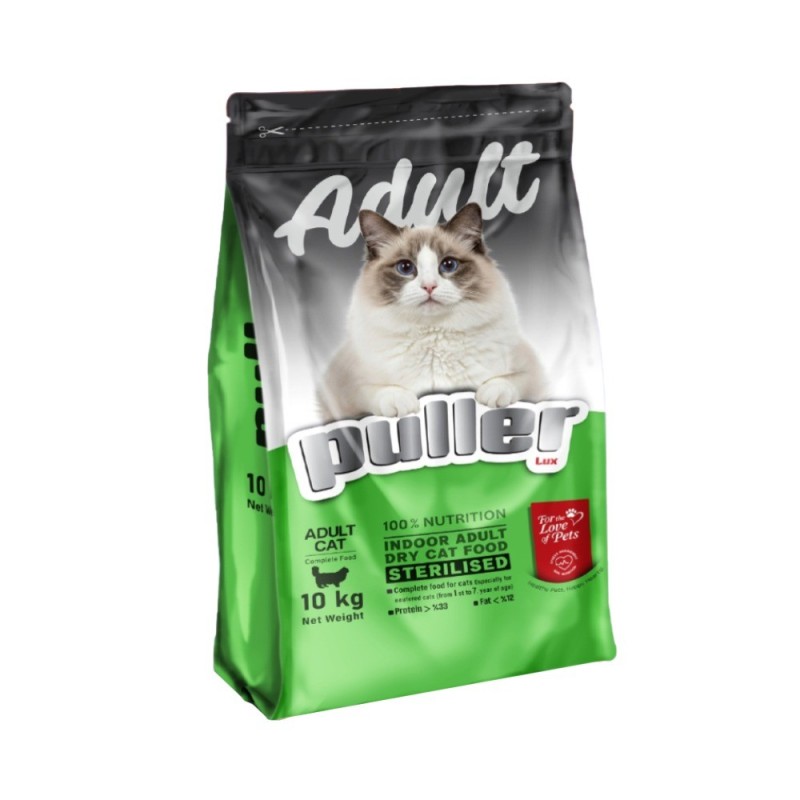 غذای خشک گربه بالغ عقیم شده پولر Puller Adult Cat Sterilised وزن 10 کیلوگرم
