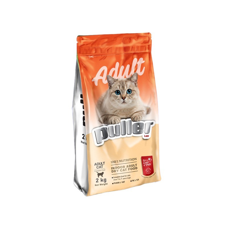 غذای خشک گربه بالغ پولر ایندور Puller Indoor Adult Cat وزن 2 کیلوگرم