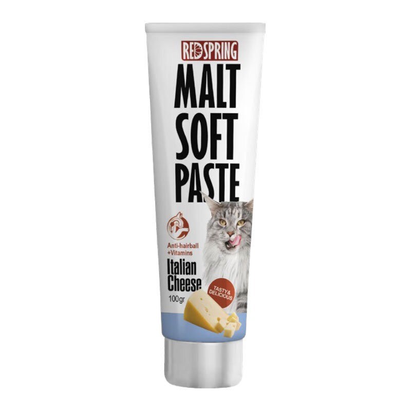 خمیر مالت گربه رداسپرینگ با طعم پنیر ایتالیایی Redspring Malt Soft Paste Cheese وزن 100 گرم