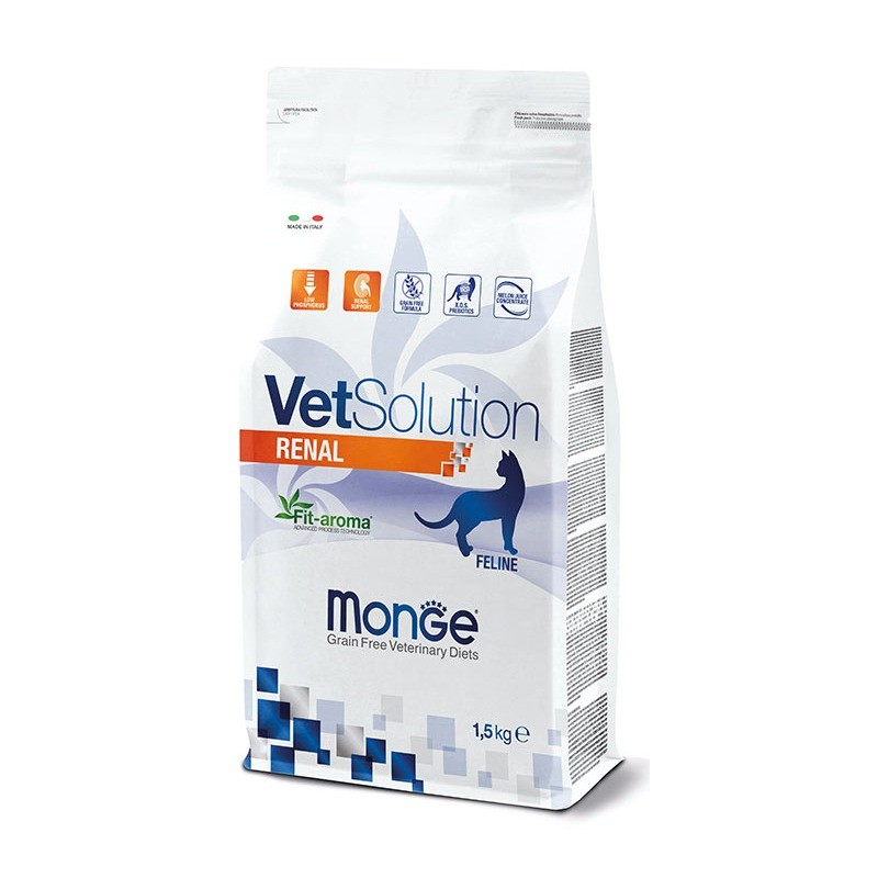 غذای خشک درمانی مونژه برای گربه‌های دارای مشکلات کلیوی با طعم مرغ Monge Renal Cat Food With Chicken وزن 1.5 کیلوگرم