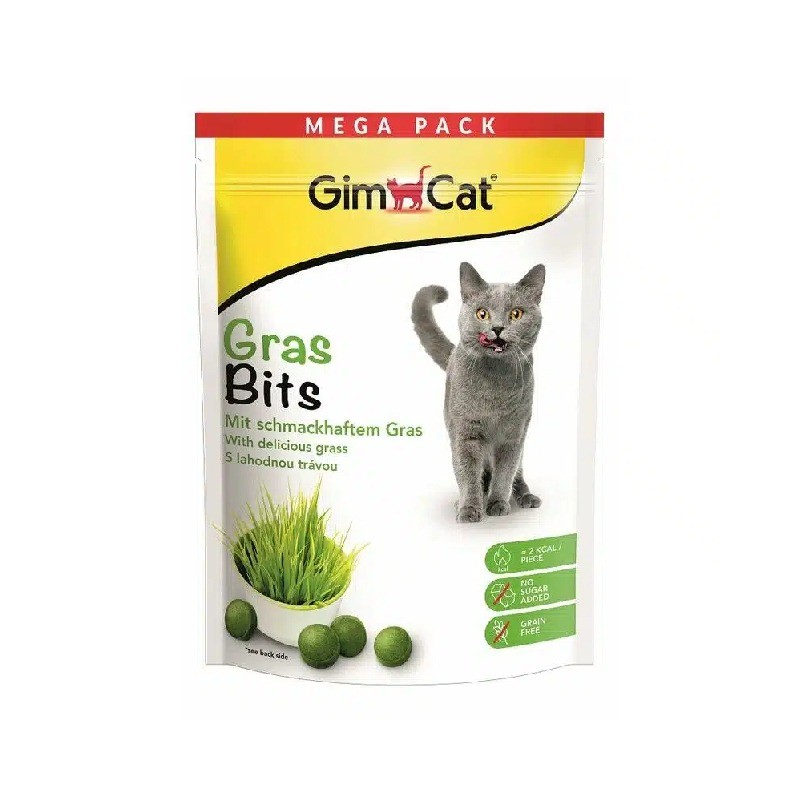 اسنک تشویقی گربه جیم کت مگا پک با طعم علف گربه GimCat Mega Pack Grasbits وزن 425 گرم