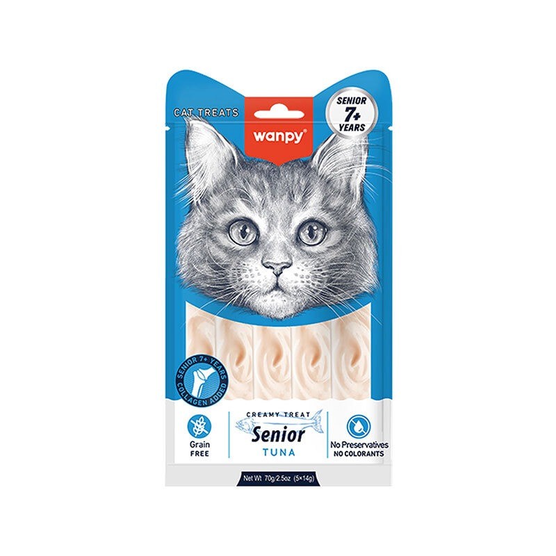 تشویقی بستنی گربه ونپی با طعم ماهی تن Wanpy Creamy Treat Senior وزن 70 گرم