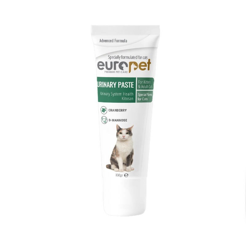 خمیر مجاری ادراری گربه یوروپت Europet Cat Urinary Paste وزن 100 گرم