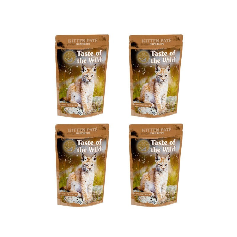 پوچ بچه گربه تیست آف د وایلد با طعم مرغ Taste of the Wild Kitten Pouch بسته 4 عددی