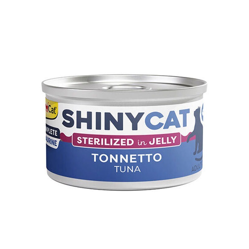 کنسرو غذای گربه عقیم شده جیم کت با طعم ماهی تن در ژله GimCat Sterilized Cat Canned Food With Tuna بسته 6 عددی