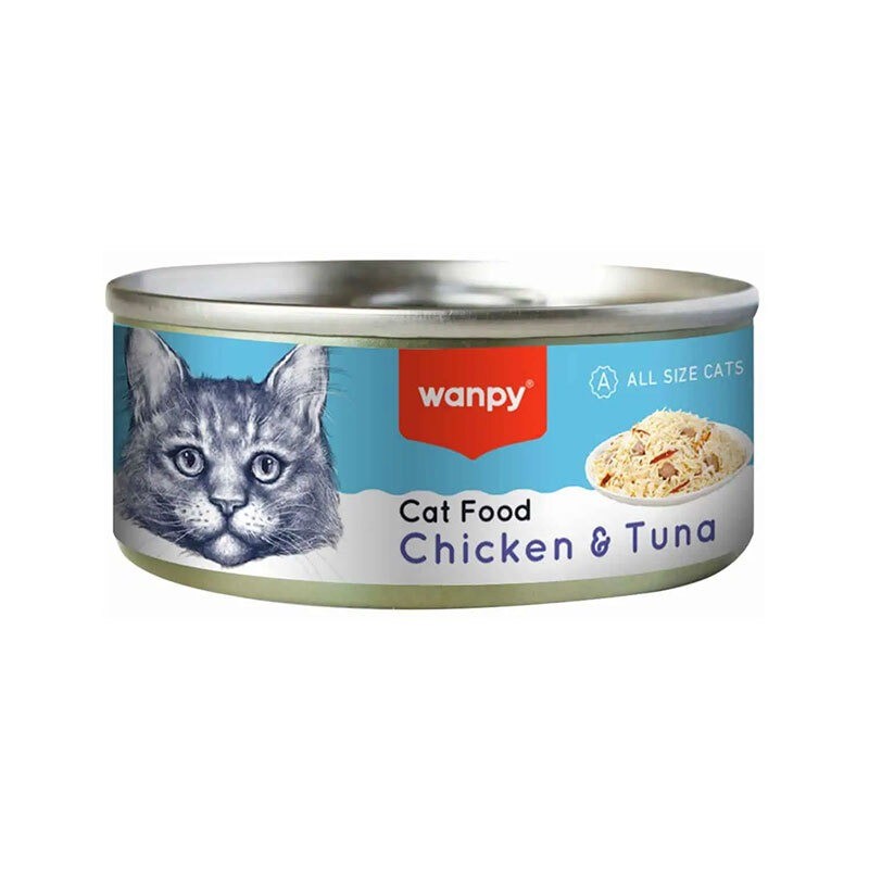 کنسرو غذای گربه ونپی با طعم مرغ و ماهی تن Wanpy Wet Cat Food وزن 95 گرم
