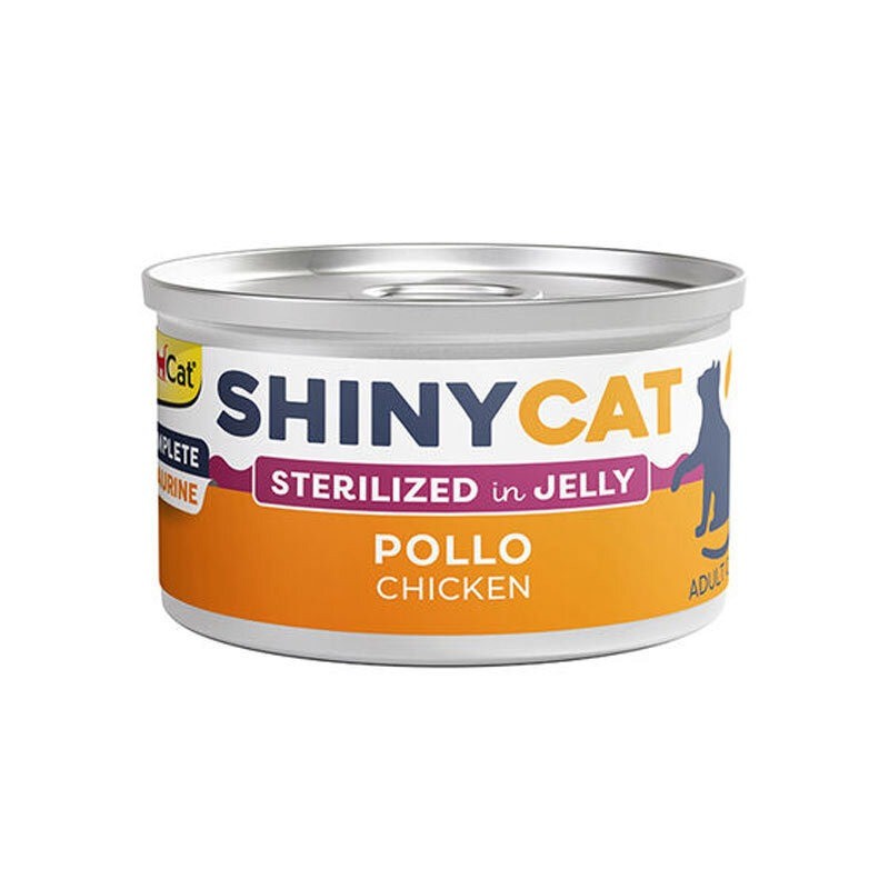 کنسرو غذای گربه عقیم شده جیم کت با طعم مرغ در ژله GimCat Sterilized Cat Canned Food With Chicken وزن 70 گرم