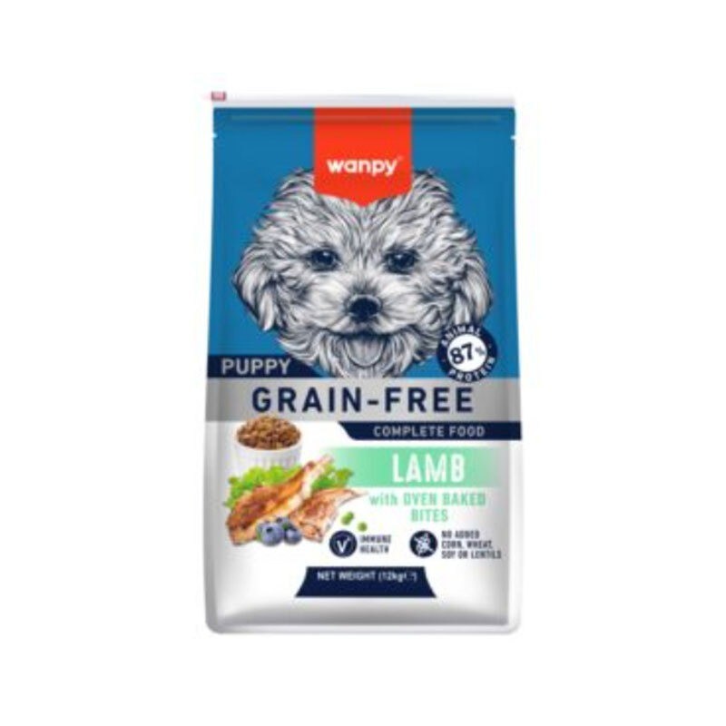 غذای خشک توله سگ ونپی با طعم گوشت بره Wanpy Grain Free Puppy وزن 12 کیلوگرم
