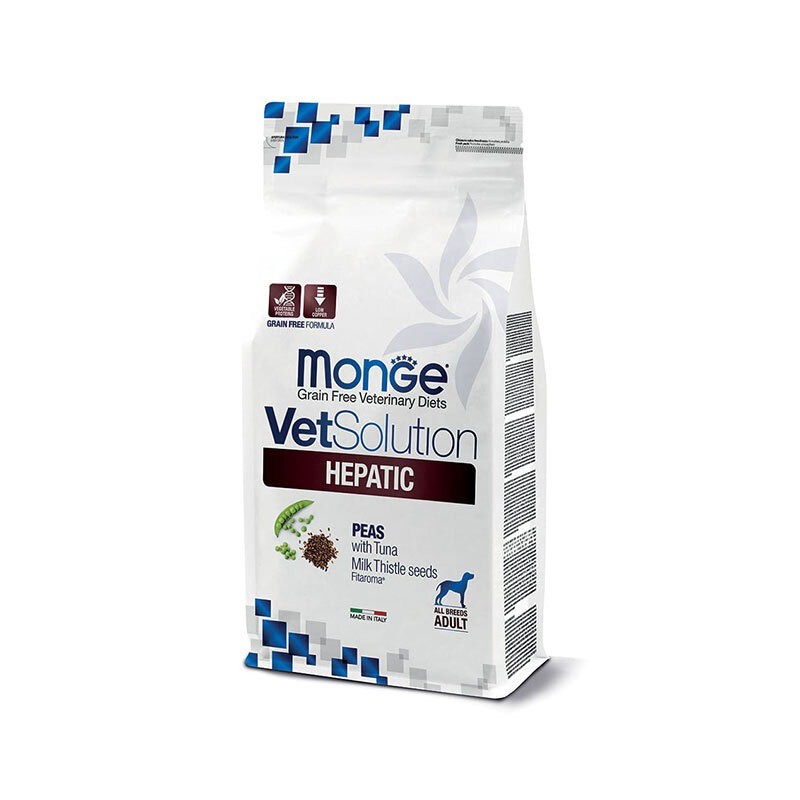 غذای خشک درمانی مشکلات کبدی سگ مونژه Monge VetSolution Hepatic Canine وزن 12 کیلوگرم